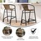 Flash Furniture Lila  Commercial Grade Indoor-Outdoor PE Rattan Restaurant Barstool with Black Aluminum Frame and Footrest in Medium Brown, PK2 2-SDA-AD632032R-DK-BN-GG - alternate 19